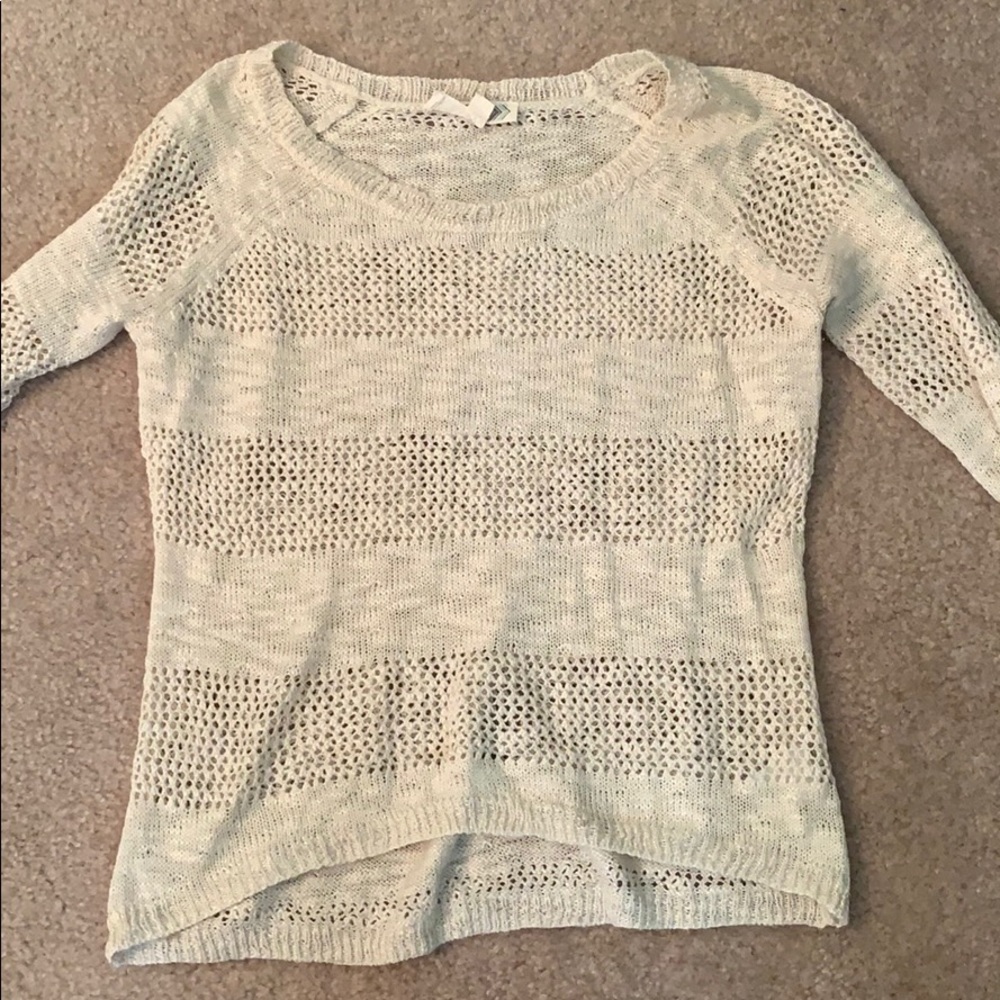Pink Rose cream sweater, M